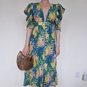 Farm Rio Star Fruits MIDI Dress